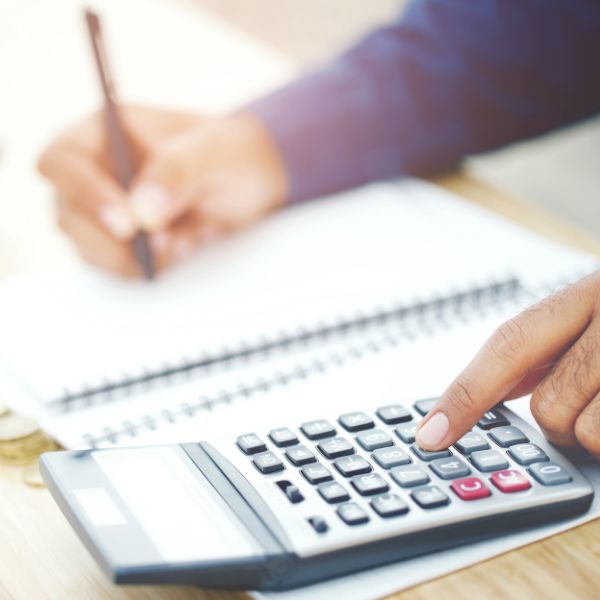 a person making calculations