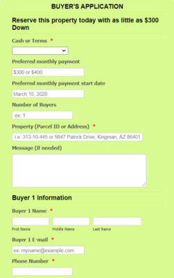 buyer's application